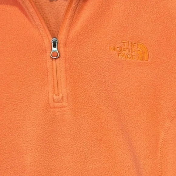 The North Face Fleece 1/4 Zip Pullover Tangerine Orange Size Small - Picture 9 of 15